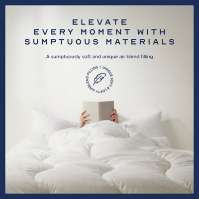 Snuggledown Indulgent Cotton Hotel 10.5 Tog Duvet + 2 Soft Pillows