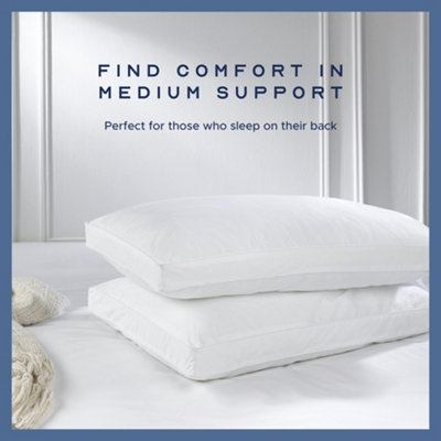 Snuggledown Luxurious Back Sleeper Medium Support Pillow 1 Pack