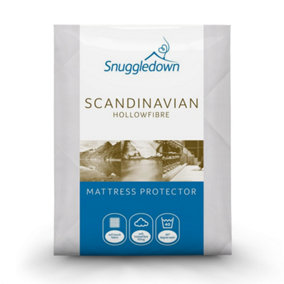 Snuggledown Scandinavian Hollowfibre Mattress Protector, Single