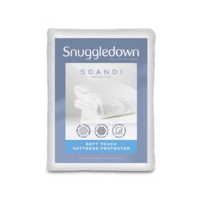 Snuggledown Scandinavian Hollowfibre Mattress Protector, Single