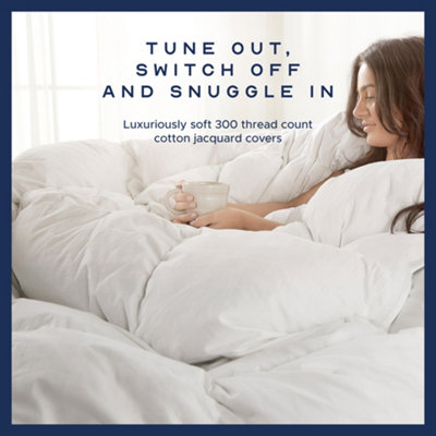 Snuggledown Sumptuous Hungarian Goose Down 13.5 Tog All Seasons Duvet & 2 Soft Support Pillows