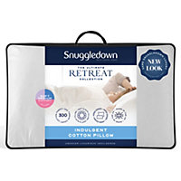 Snuggledown Ultimate Luxury Pillow 1 Pack Soft Support Front Sleeper for Neck Pain Relief 100% Jacquard Cotton Cover 48x74cm