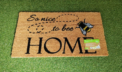 So Nice to Bee Home Latex Coir Doormat 40x70cm