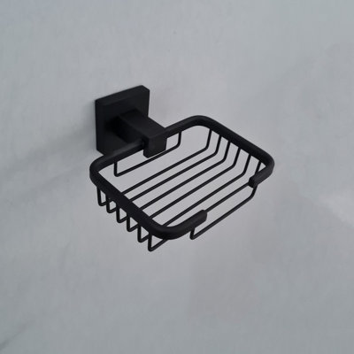 Soap Holder Bathroom Square Wall Mounted Stylish Modern Accessory