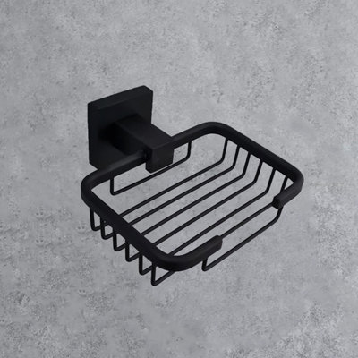 Soap Holder Bathroom Square Wall Mounted Stylish Modern Accessory - 5