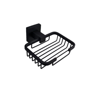 Soap Holder Bathroom Square Wall Mounted Stylish Modern Accessory - 6