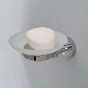 Soap Holder Chrome Wall Mounted Modern Accessory