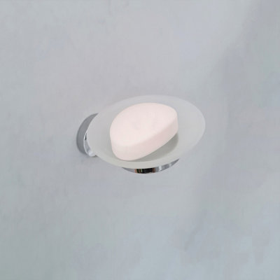 Soap Holder Chrome Wall Mounted Modern Accessory - 6
