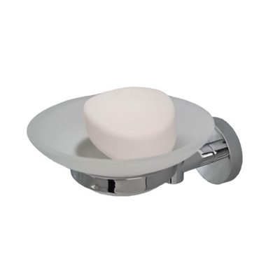 Soap Holder Chrome Wall Mounted Modern Accessory - 7