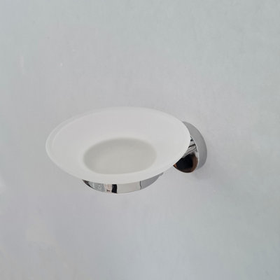 Soap Holder Chrome Wall Mounted Modern Accessory - 8