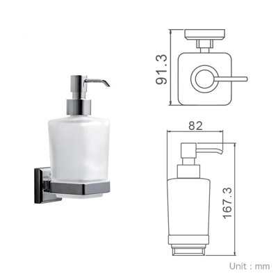 Soap Holder Wall Mounted Round  Finish Glass Soap Chrome Accessory - 5