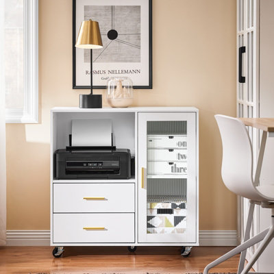 Sobuy ASK09-W, Home Office File Cabinet Printer Stand Storage Cabinet ...