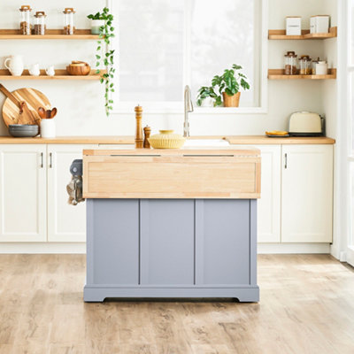 SoBuy FKW71-II-HG,Kitchen Island Rolling Storage Trolley with ...