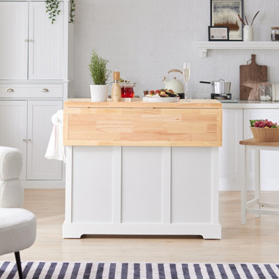 SoBuy FKW71-NW, Kitchen Island on Wheels Rolling Kitchen Storage ...