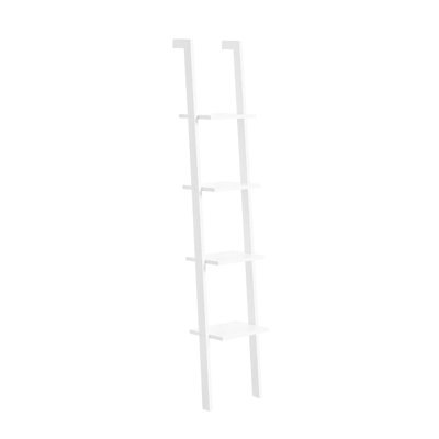SoBuy FRG15-W, Modern 4 Tiers Ladder Shelf Wall Shelf Stand Shelf,White,W33xD23xH180