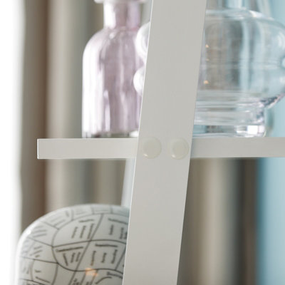 SoBuy FRG15-W, Modern 4 Tiers Ladder Shelf Wall Shelf Stand Shelf,White,W33xD23xH180