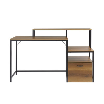 SoBuy FWT103-PF, Home Office Industrial Style Table Computer Desk ...