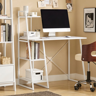 SoBuy FWT29-W, Home Office Table Computer Desk with 3 Tiers Side ...