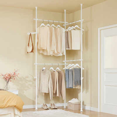 SoBuy KLS03-II-W,Open Wardrobe Adjustable Freestanding Clothes Racks ...