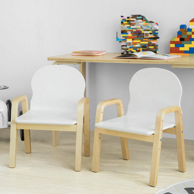 SoBuy KMB24-Wx2, Set of 2 Kids Chairs, Wooden Children Chair Height ...