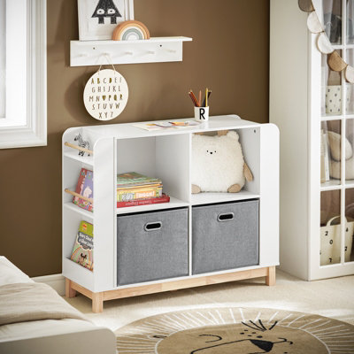 SoBuy KMB85-W, Children Kids Bookcase Book Shelf Toy Shelf Standing ...