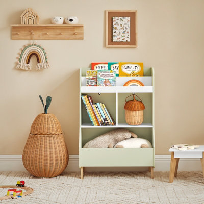 SoBuy KMB90-GR,Kids Bookcase Storage Shelf Green Display Toy Storage ...
