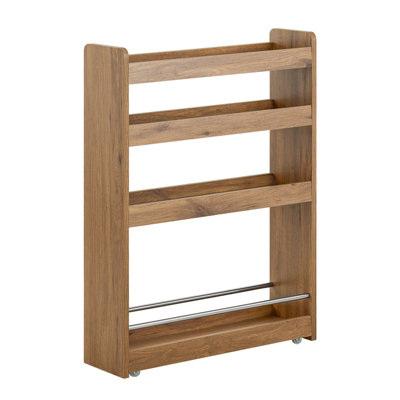 SoBuy NSR01-PF,Serving Trolley 4 Tier Slide Out Shelf Mobile Storage ...