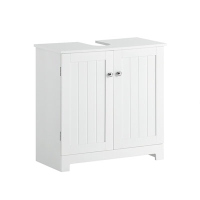SoBuy White Under Sink Bathroom Storage Cabinet with Doors