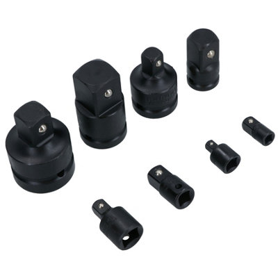 Socket Adapter Adaptor Reducer Step Up Set Imapct 1/4" - 1" 8pc Set TE813