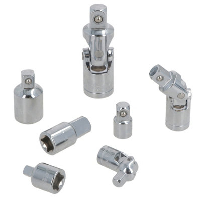 Socket Adaptor Adapter Step Up Reducer And Universal Joints UJs 7pc By ...