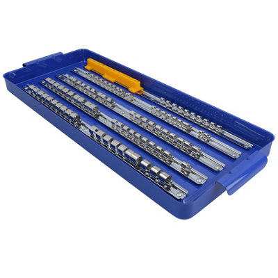 Socket and screwdriver tray rack holder 1/4, 3/8, 1/2 drive 110pc AT624
