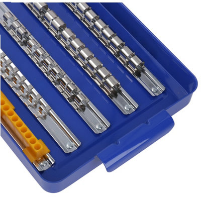 Socket and screwdriver tray rack holder 1/4, 3/8, 1/2 drive 110pc AT624