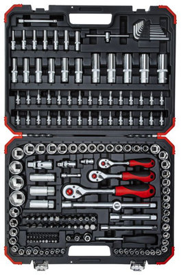 Socket Set 1/4"+3/8"+1/2" Drives 172pcs