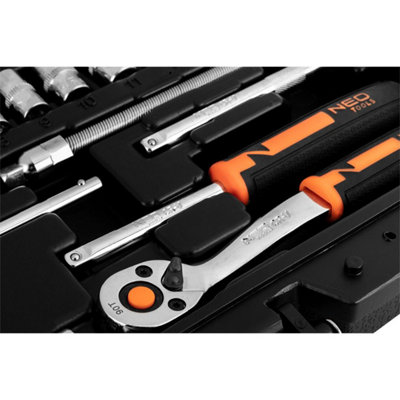 Socket Set 1/4" 46pc Set NEO TOOLS