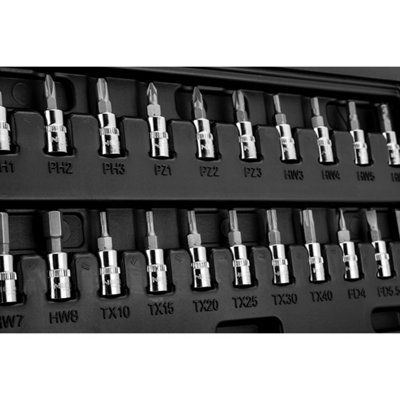 Socket Set 1/4" 46pc Set NEO TOOLS