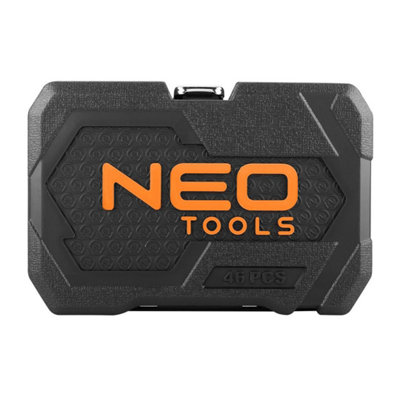 Socket Set 1/4" 46pc Set NEO TOOLS