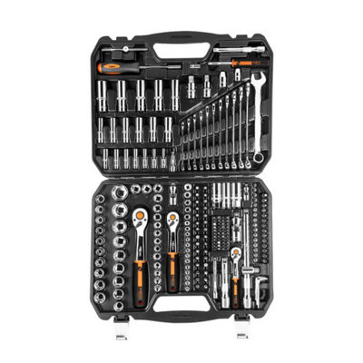 Socket Set 219pc Set 1/2" 3/8" 1/4" Crv NEO TOOLS
