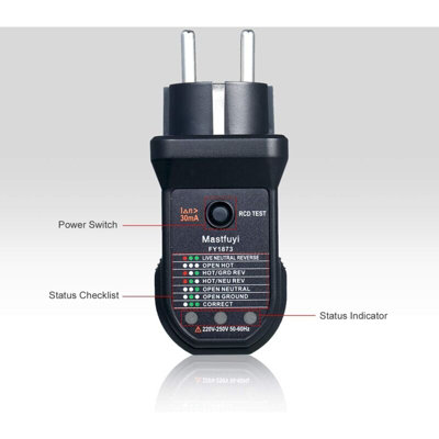 Socket Tester Advanced RCD Socket Tester Automatic Neutral Earth Wire ...