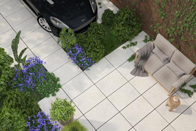Socrates Ivory 600mmx900mm 20mm porcelain paver. pack of 40 with coverage of 21.6 sqr mtrs