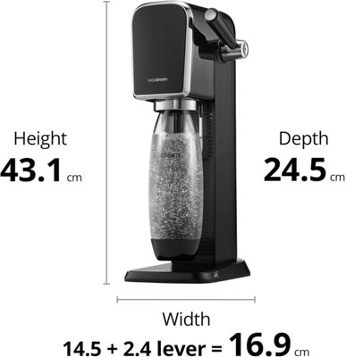 SodaStream Art White - Sparkling Carbonated Water Soda Maker with