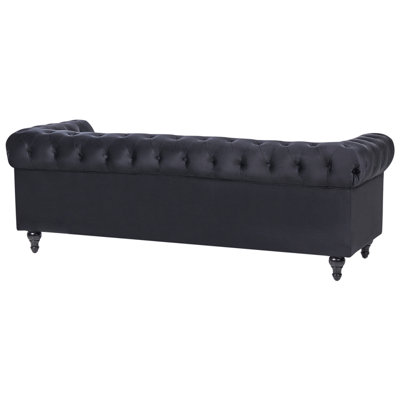 Sofa 3 Seater CHESTERFIELD Velvet Black