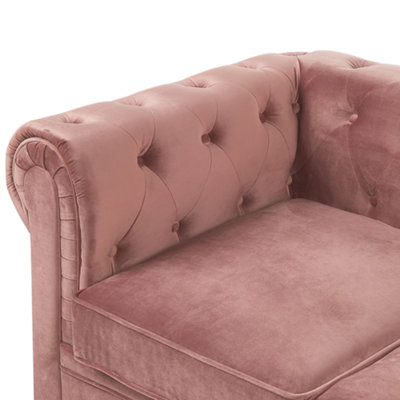 Sofa 3 Seater CHESTERFIELD Velvet Pink