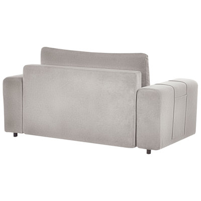 Sofa Bed 2 Seater INNVIK Fabric Light Grey with Storage