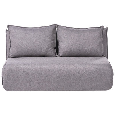 Sofa Bed 2 Seater ROROS Faux Linen Dark Grey
