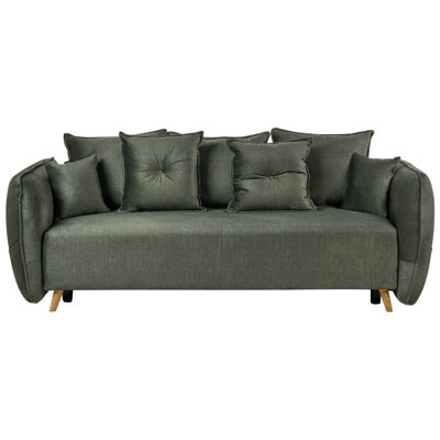 Sofa Bed VALLANES Dark Green Velvet