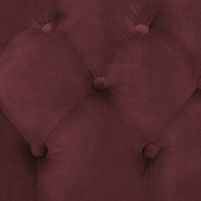 Sofa SOTRA Velvet Dark Red 3 Seater