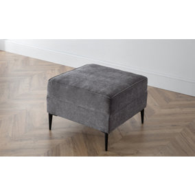Sofas Express Charcoal Grey Metal Leg Manhattan Footstool