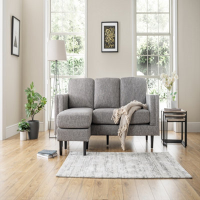 Sofas Express Keswick Dundee Charcoal Reversible Chaise DIY at B&Q