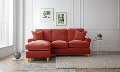 Sofas Express Mumbles Apricot Red Left Hand Chaise Scroll Manhattan Sofa