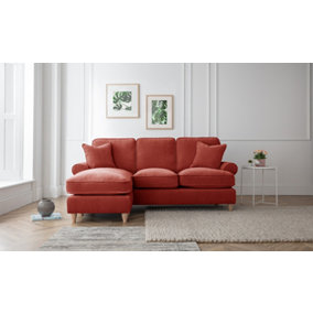 Sofas Express Mumbles Apricot Red Left Hand Chaise Scroll Manhattan Sofa